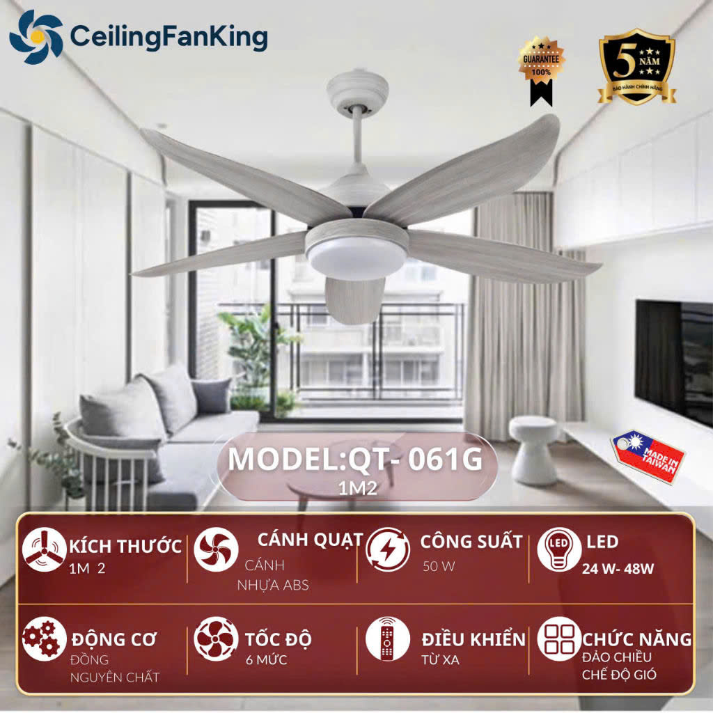 Quạt trần trang trí có đèn