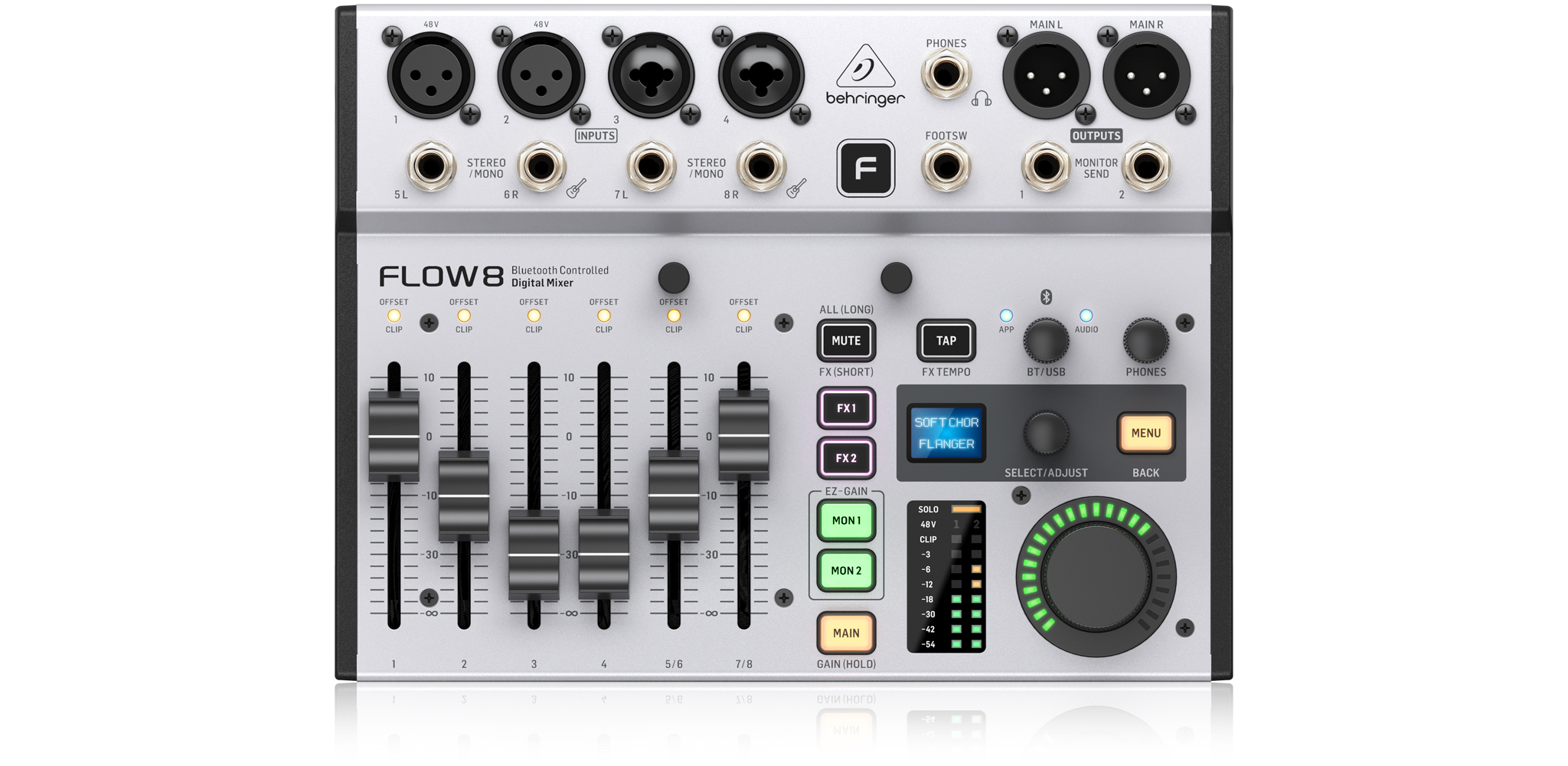 FLOW 8 Digital Mixer Behringer 8 Input 2 FX USB Audio Interface