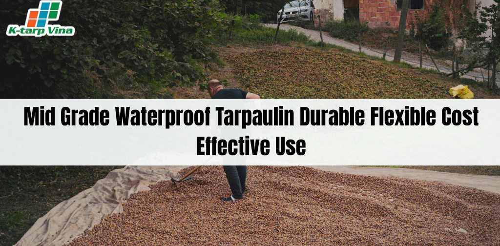 Mid Grade Waterproof Tarpaulin Durable Flexible Cost Effective Use