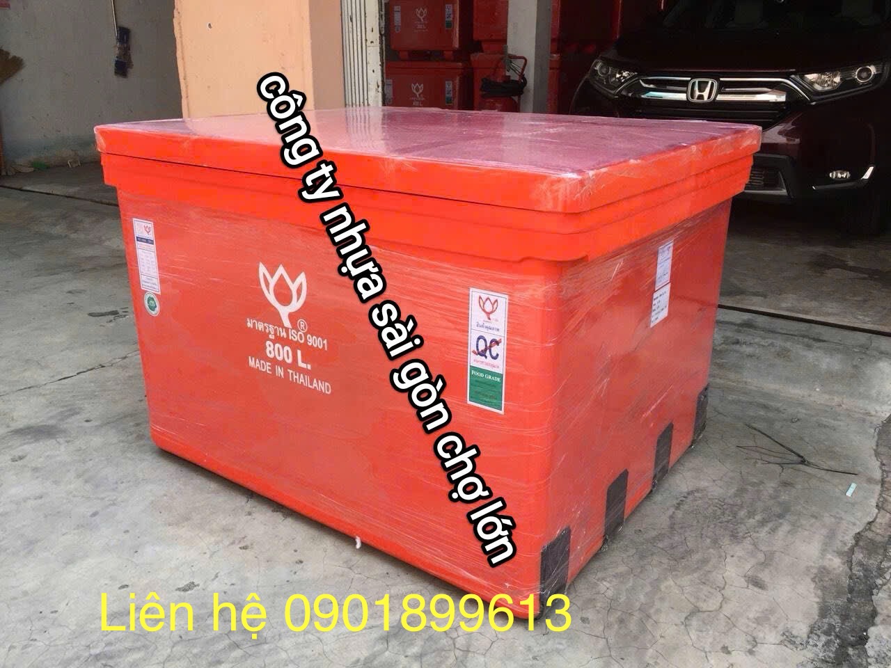 Thùng đá Thái Lan 800 lít không chân hoa sen