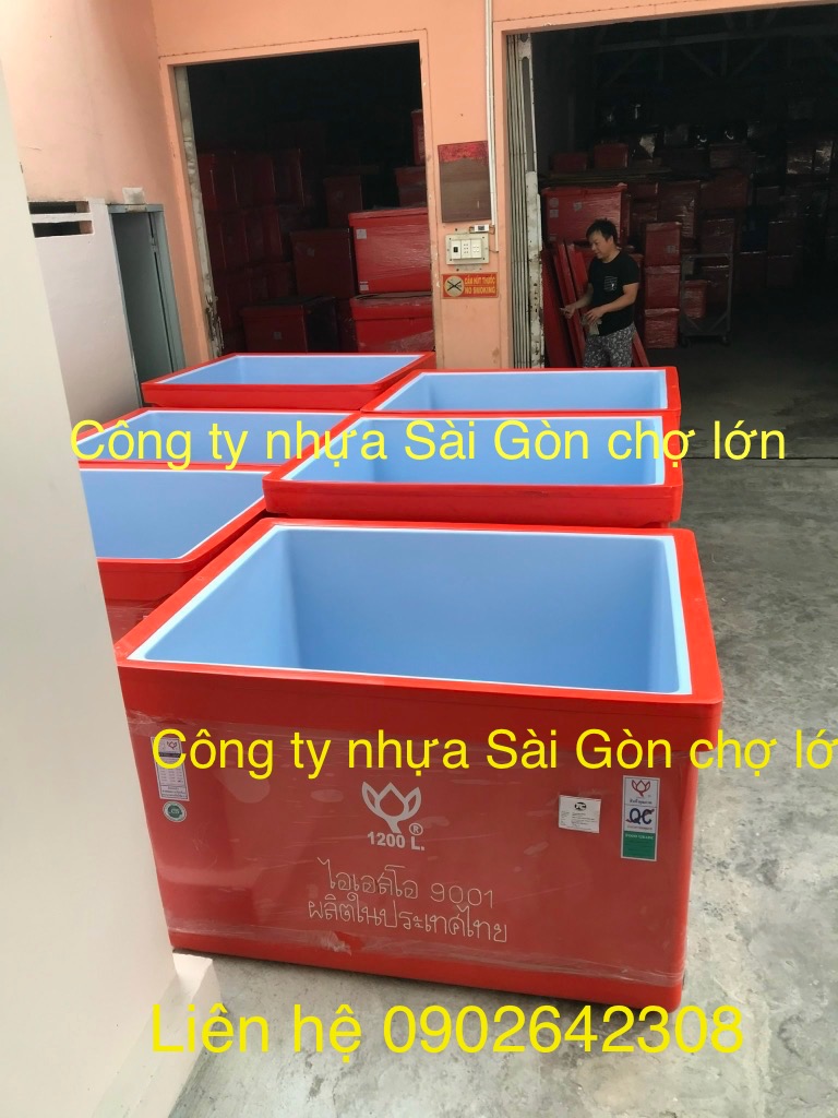 Mua thùng đá Thái Lan 1200 lít không chân hoa sen ở đâu
