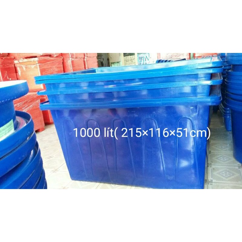 Thùng chữ nhật nuôi cá cao cấp ( 2000 lít,1100 lít,1000 lít,750 lít,500 lít,300 lít
