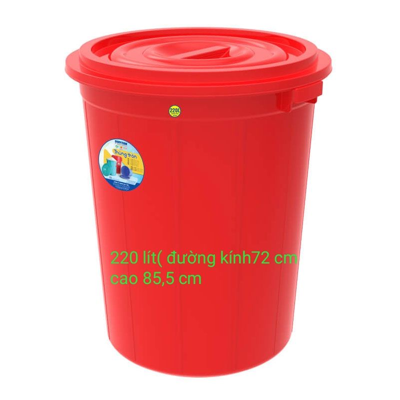 thùng nhựa tròn 220 lít,160 lít,120 lít Duy tân và vĩ hưng