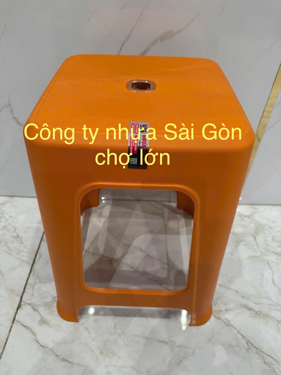 Ghế nhựa đẩu vuông cao 48 cm chính hãng Văn Minh
