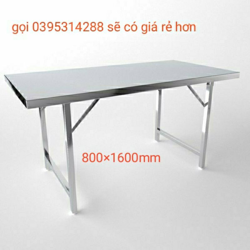 Bàn inox FELIX xếp Thái Lan cao cấp( 70×120cm,70×140cm,80×160cm,80×180cm)