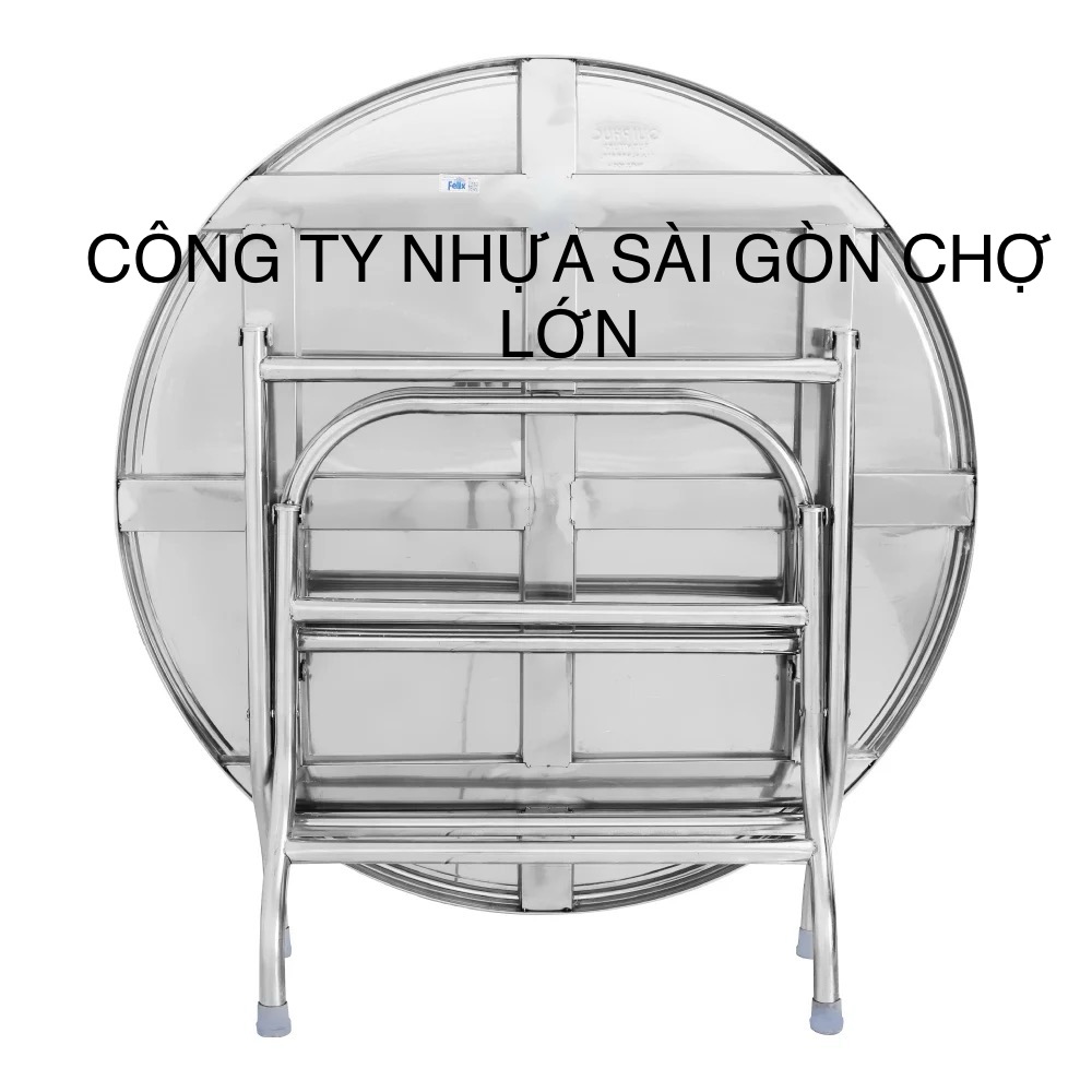 Bàn tròn inox FELIX 1m4  Qui Phúc ( inox 304)