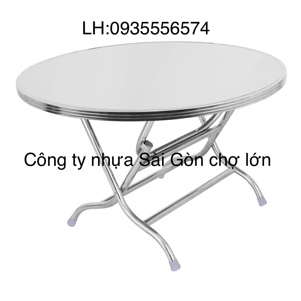 Bàn tròn inox FELIX 1m4  Qui Phúc ( inox 304)