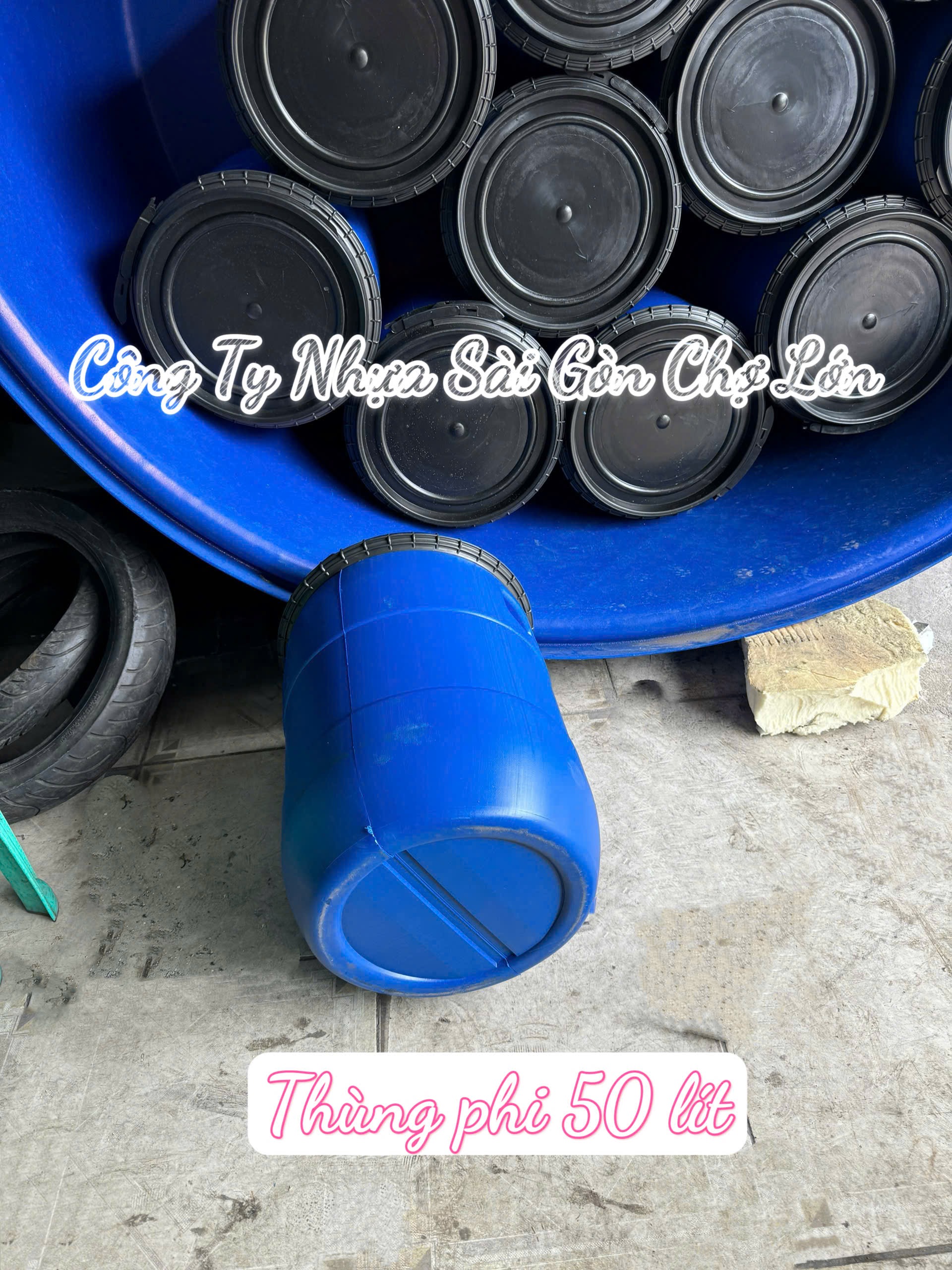 Thùng phi nhựa 50 lít