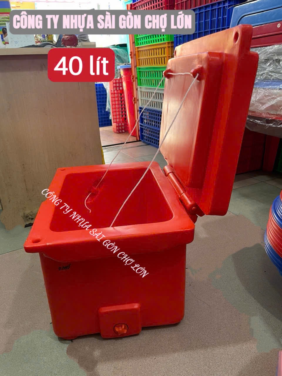 Thùng đá Thái Lan 40 lít mũi neo bản lề(  nhập khẩu chính ngạch)