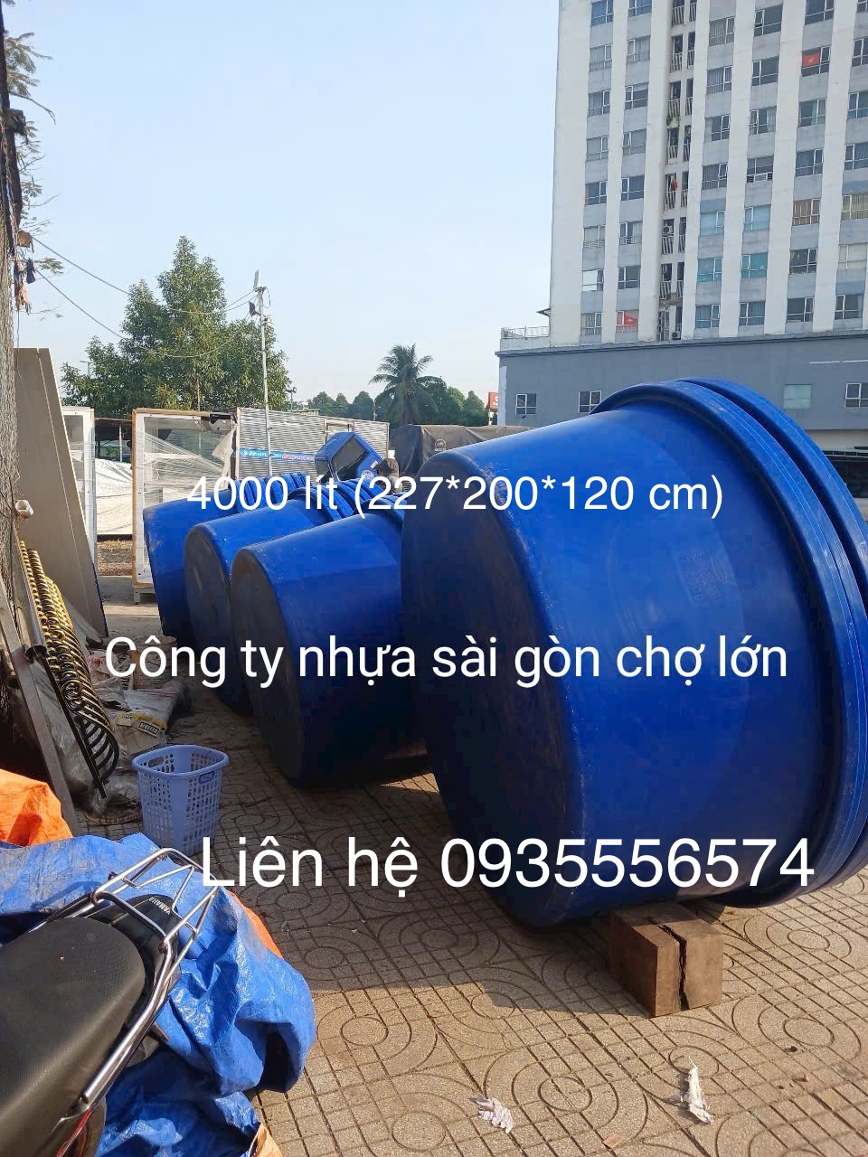 Tank  tròn nuôi cá koi 4000 lít (227*200*120 cm)