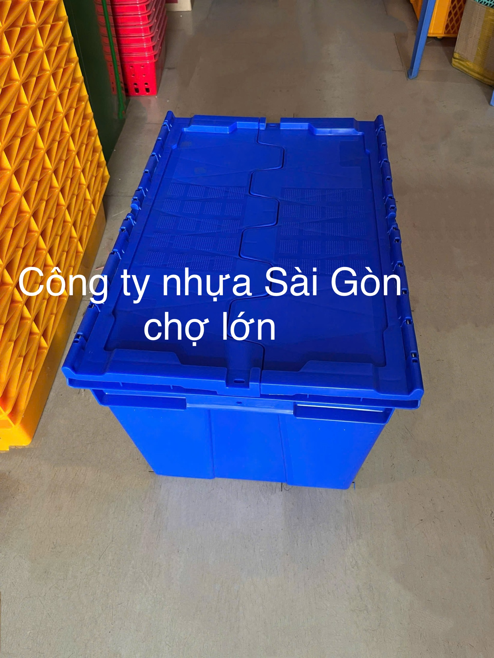 Thùng nhựa bít HS043 có nắp đậy