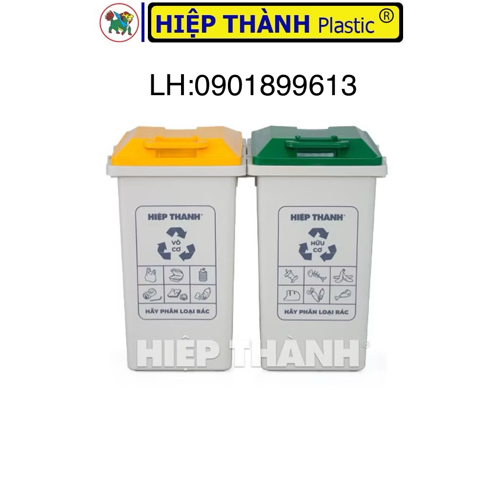 Thùng rác phân loại hữu cơ 60 lít Hiệp Thành