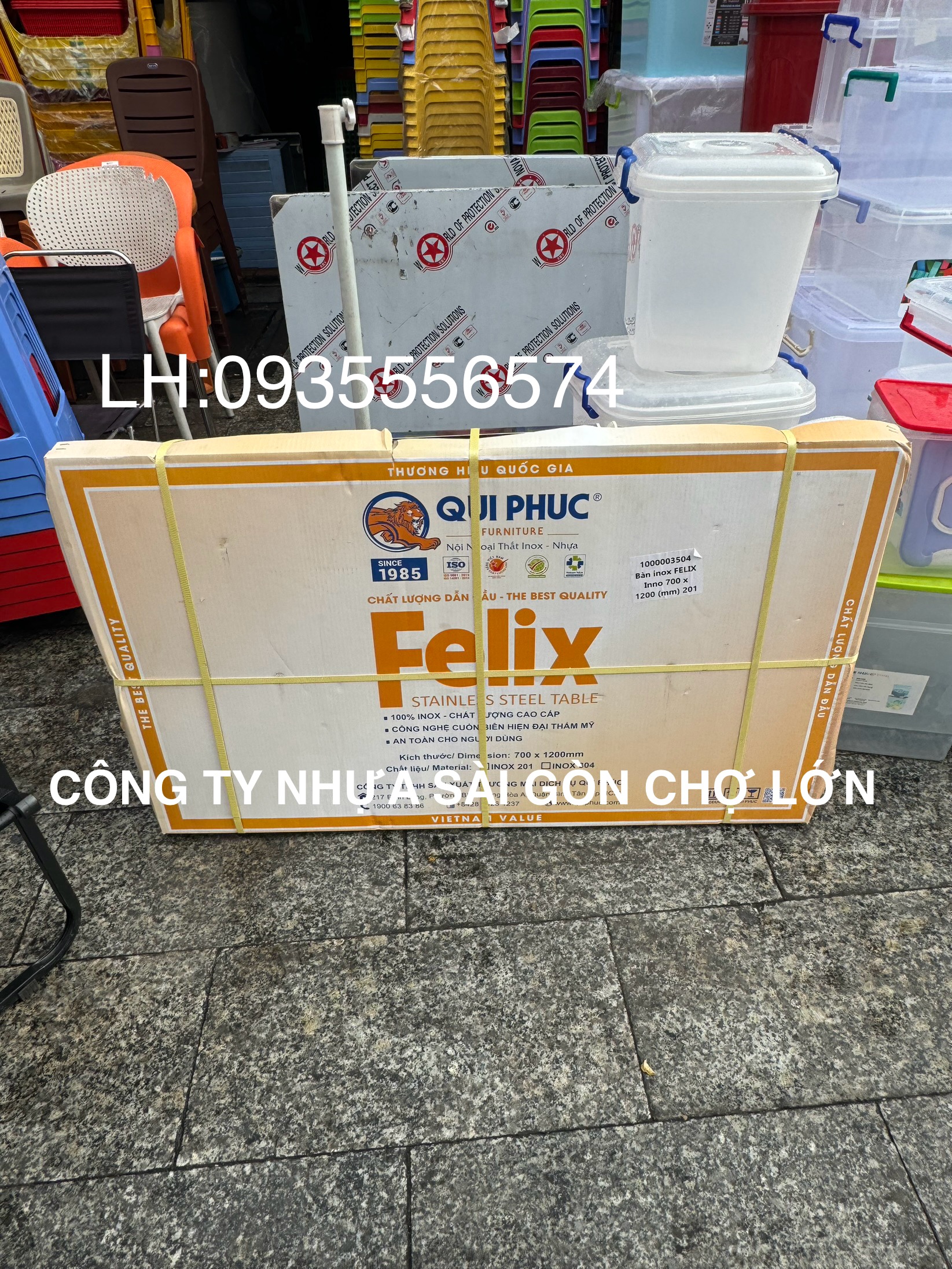 Bàn inox Felix inno 70*120 cm chính hãng Qui Phúc