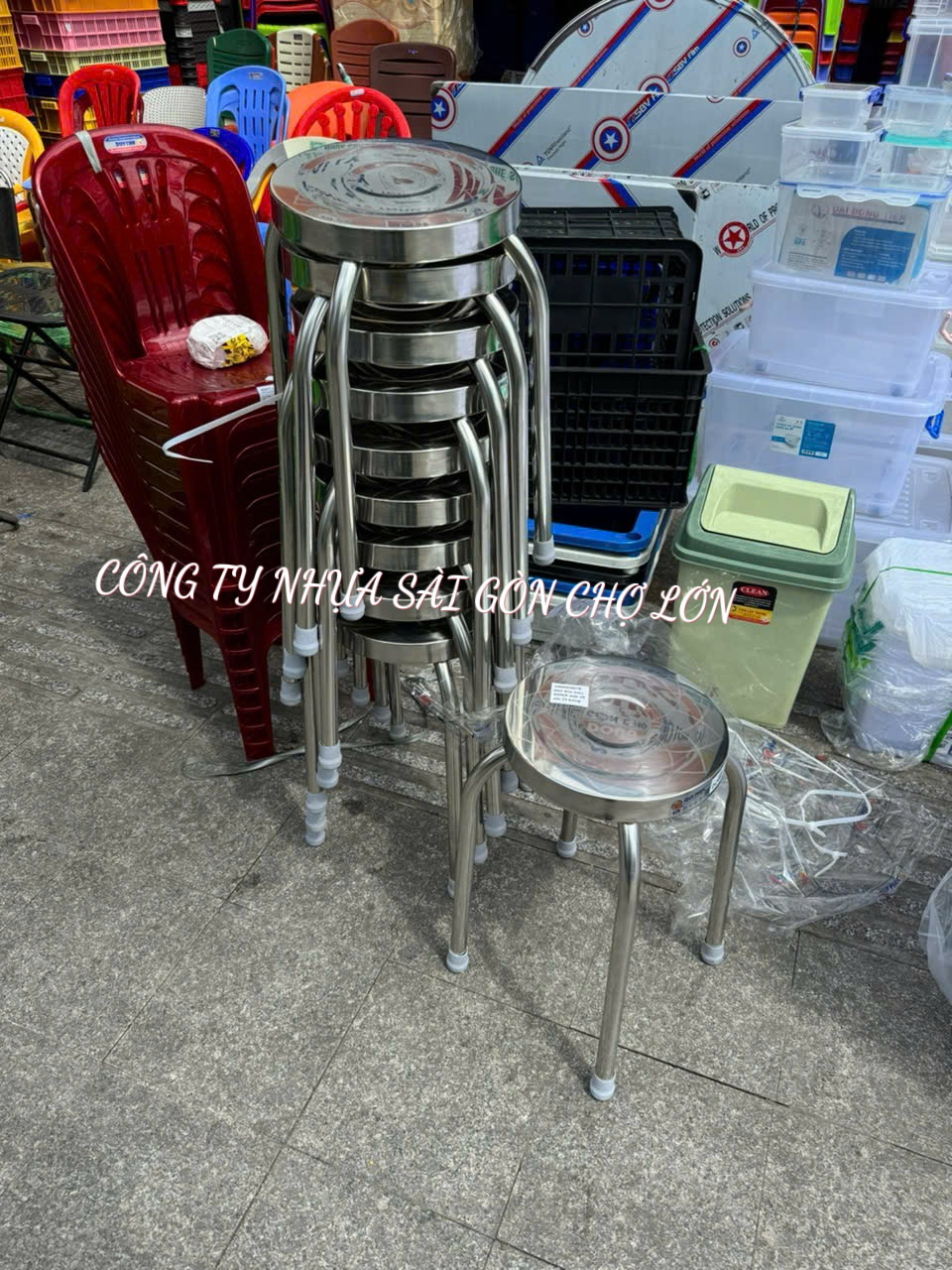 Ghế đẩu Inox DONA mặt 30 phi 25 bông 🌸
