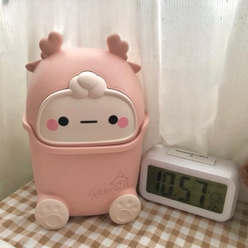 Thùng Rác MIni Dễ Thương Nhựa PP Bền Đẹp, Chống Thấm, Nhiều Màu Sắc - Thương Hiệu Vĩ Hưng🌸