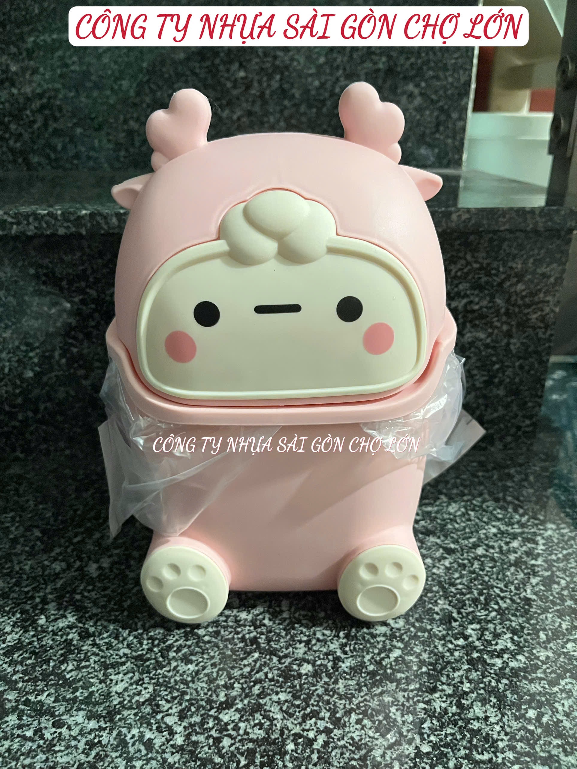 Thùng Rác MIni Dễ Thương Nhựa PP Bền Đẹp, Chống Thấm, Nhiều Màu Sắc - Thương Hiệu Vĩ Hưng🌸