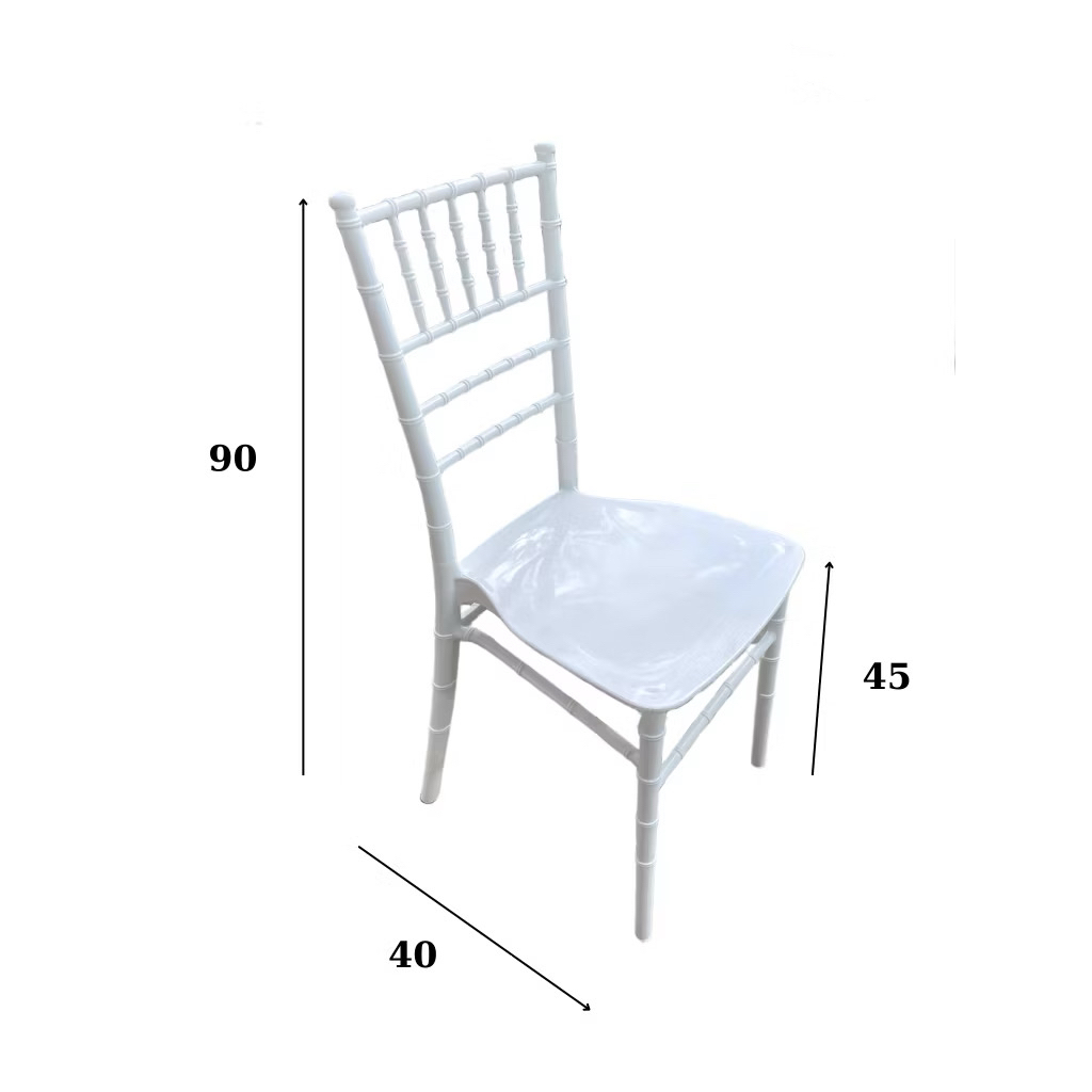 Ghế Chiavari / Tiffany Nhựa Văn Minh kích thước 40x40x90cm - SH44,5cm