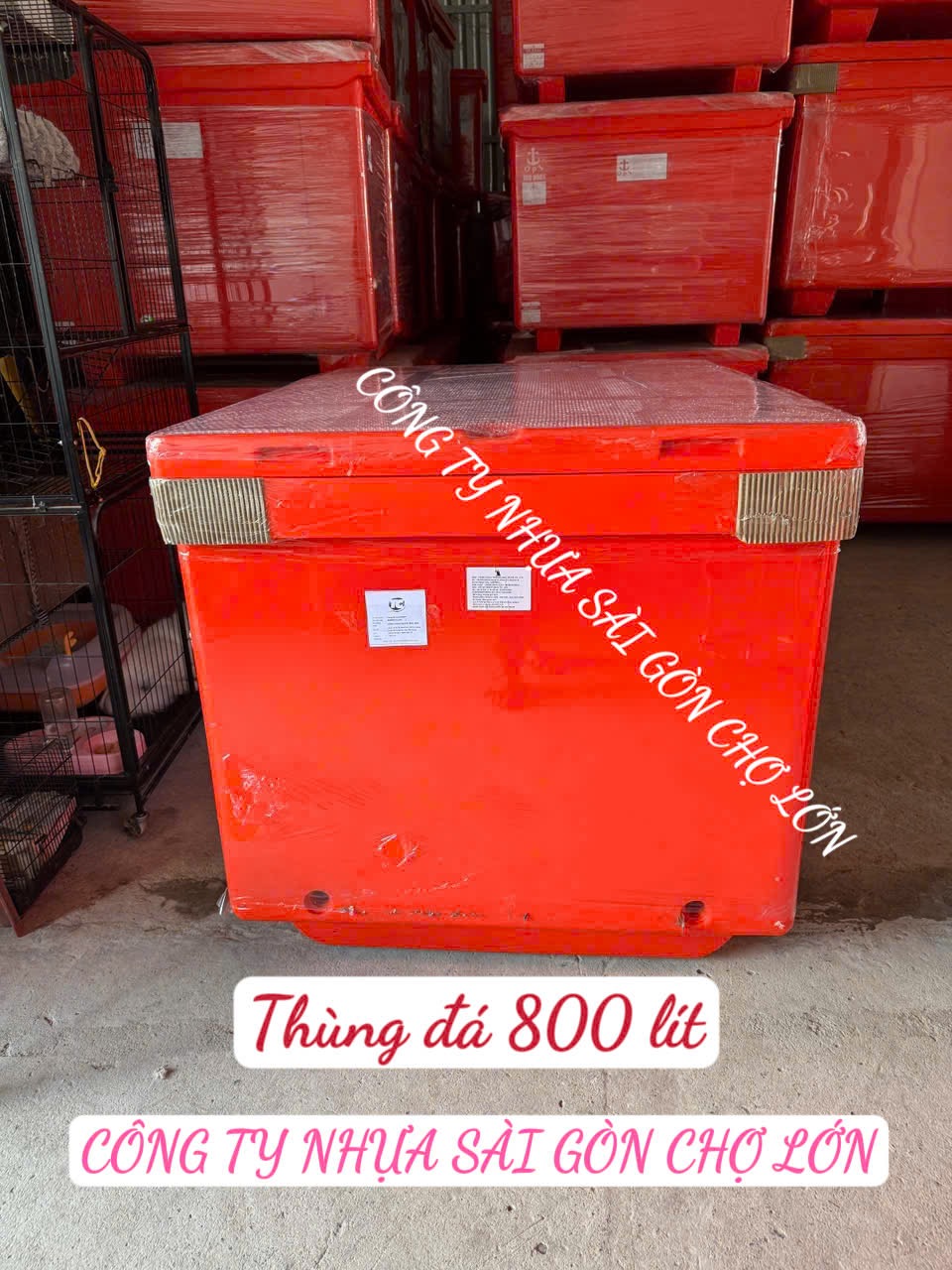 Thùng đá Thái Lan 800 lít hoa sen có chân nhập khẩu