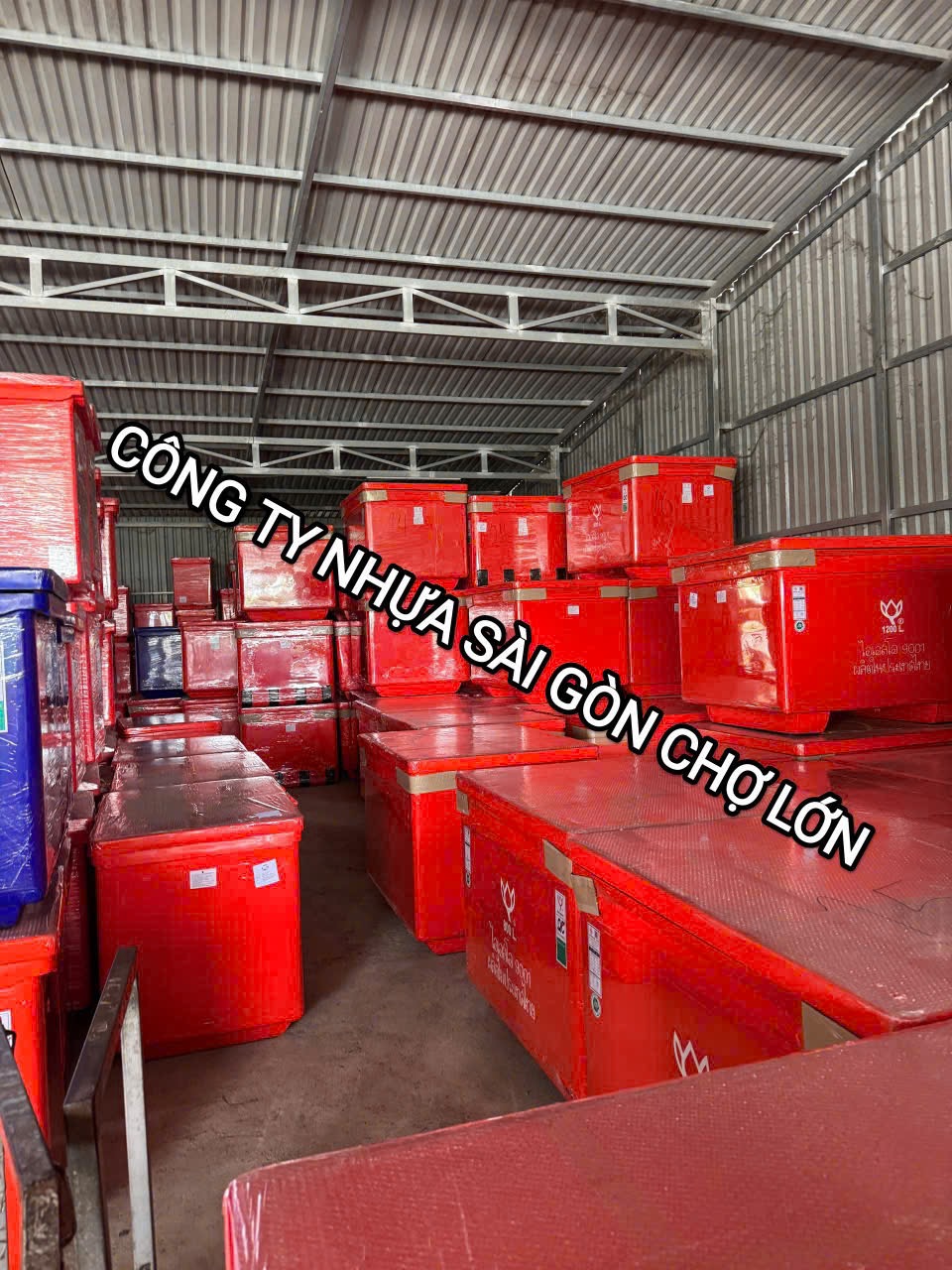 Thùng đá Thái Lan 200 lít nhập khẩu hoa sen bản lề
