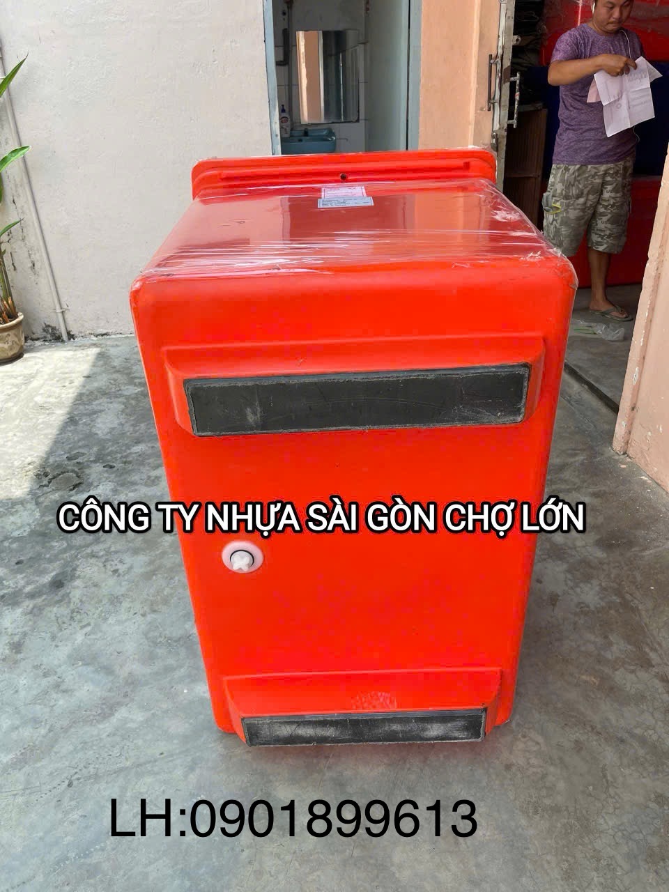 Thùng đá Thái Lan 200 lít nhập khẩu hoa sen bản lề