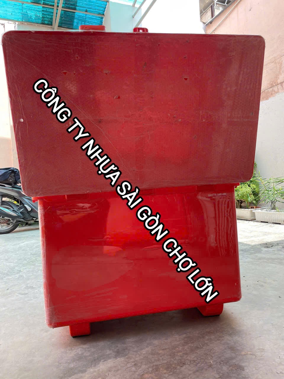 Thùng đá Thái Lan 200 lít nhập khẩu hoa sen bản lề