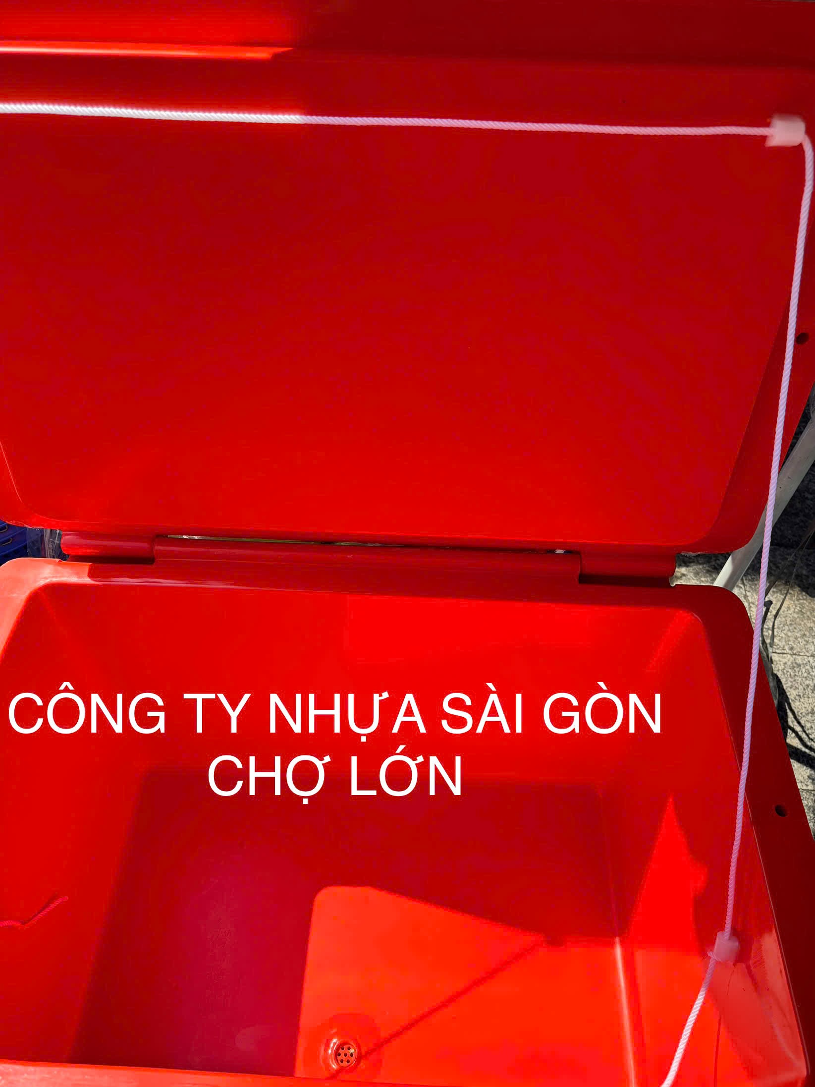 Thùng đá Thái Lan 200 lít nhập khẩu hoa sen bản lề