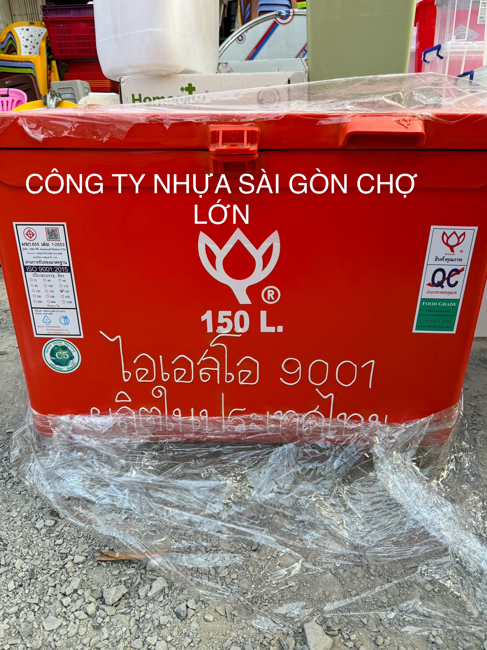 Thùng đá Thái Lan 150 lít nhập khẩu hoa sen