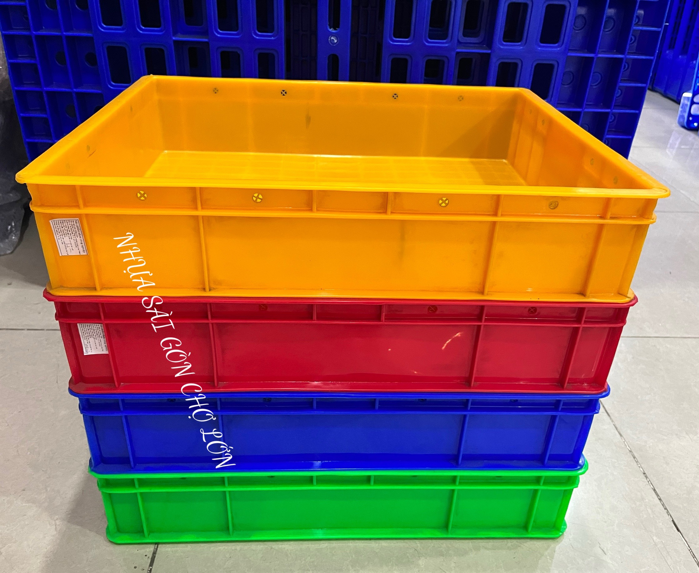 Sóng nhựa bít 1T1 - HS006-SB Kích thước: (L530 x W430 x H110) ± 10 mm