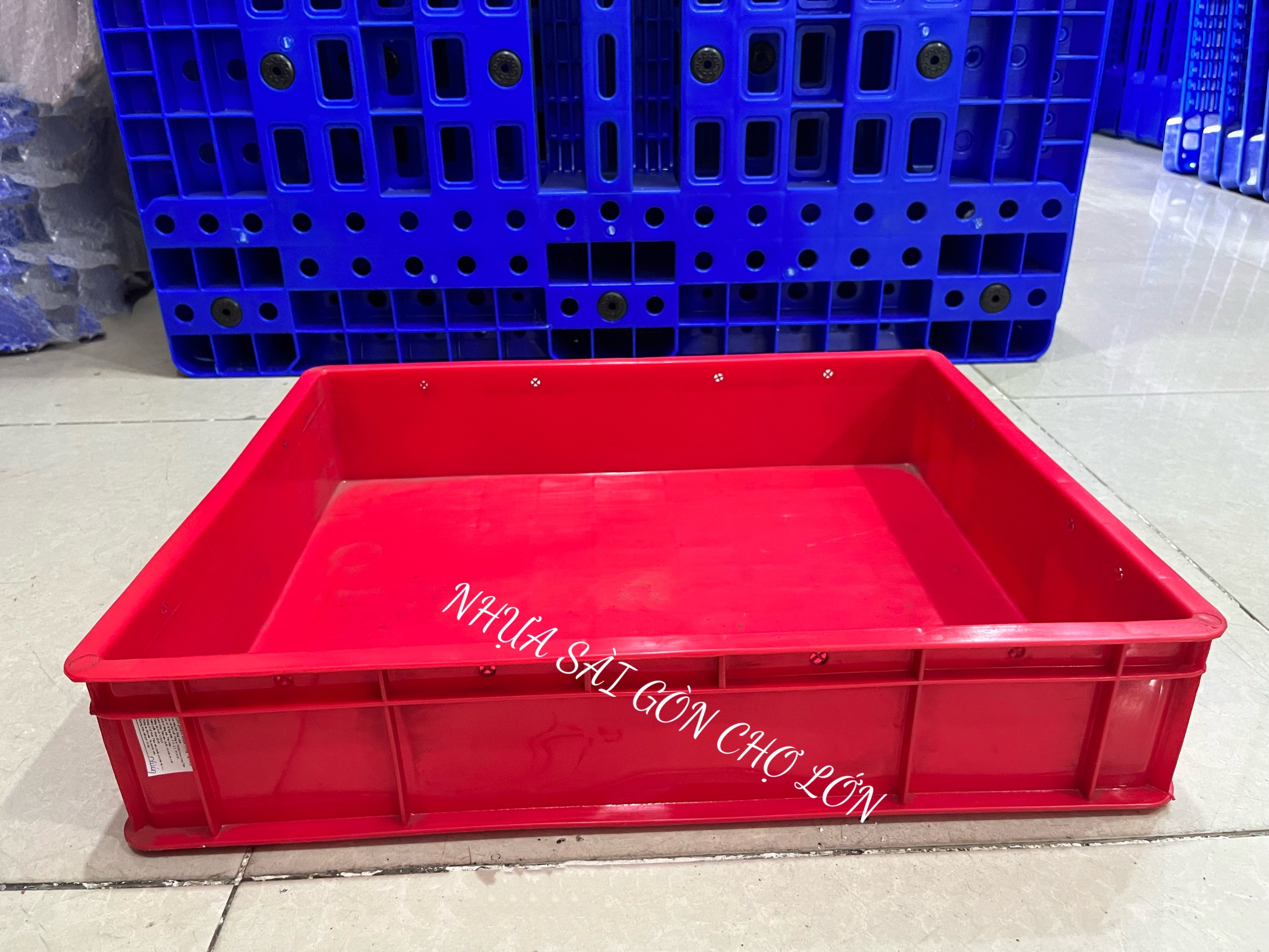 Sóng nhựa bít 1T1 - HS006-SB Kích thước: (L530 x W430 x H110) ± 10 mm