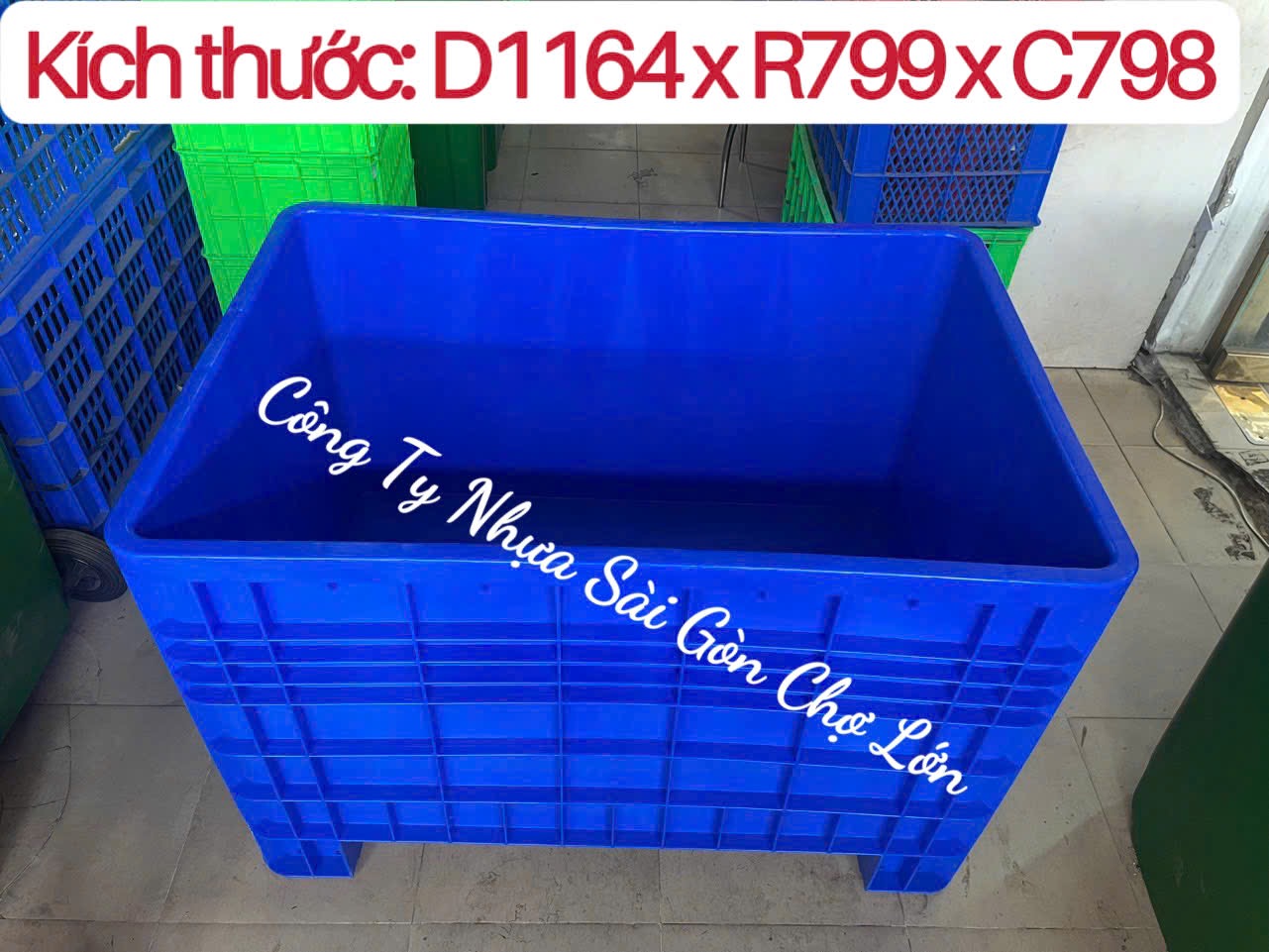 Thùng nhựa đặt 530 lít nuôi cá và đựng vải