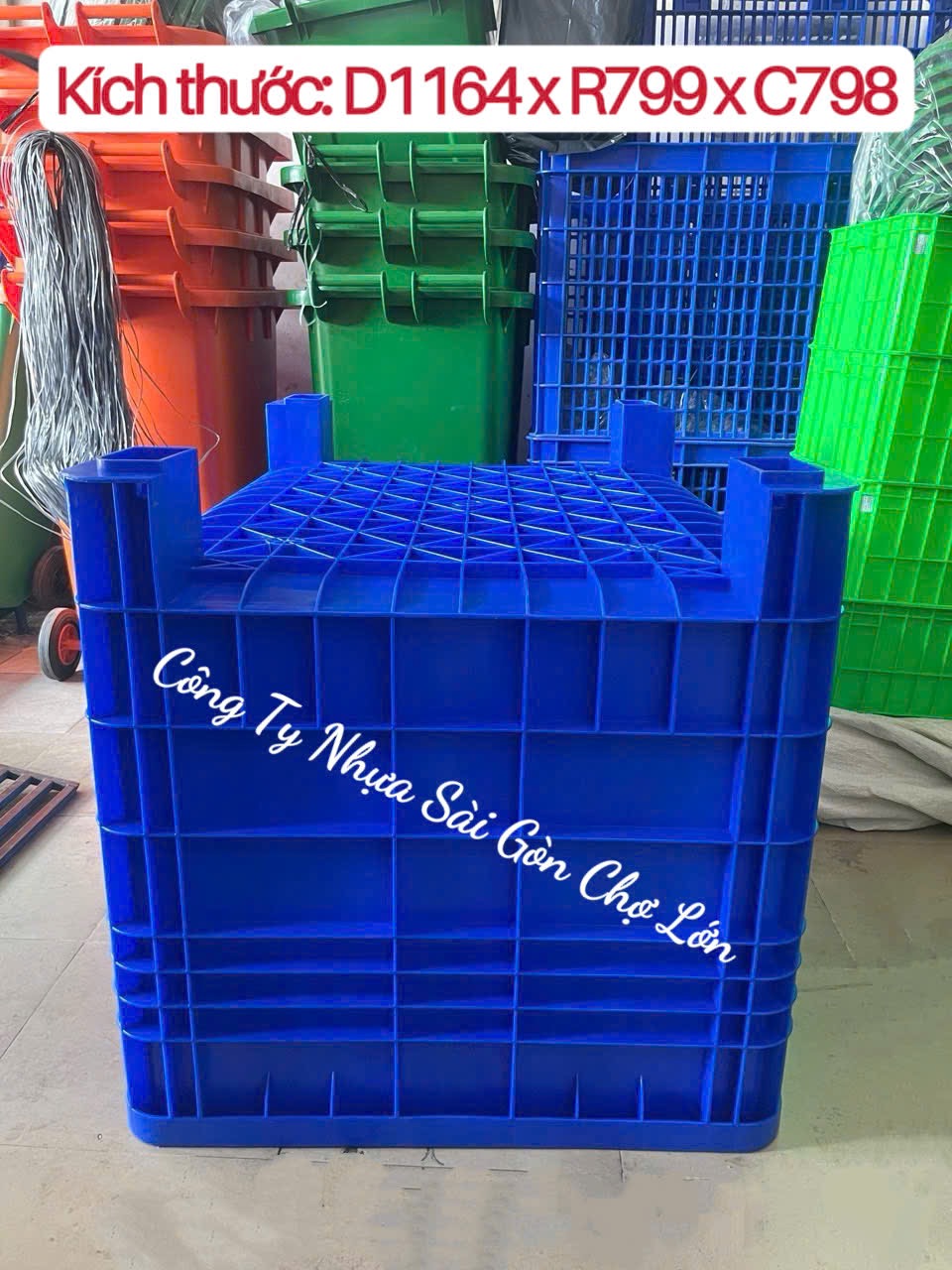 Thùng nhựa đặt 530 lít nuôi cá và đựng vải