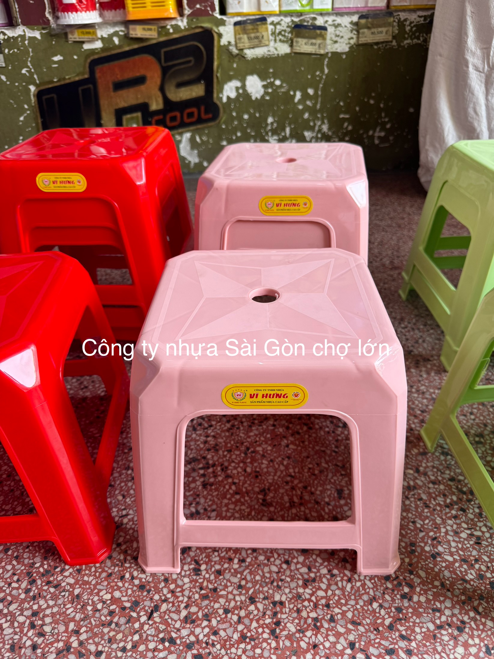 Ghế lùn kiểu màu passter cao cấp nhựa vĩ hưng