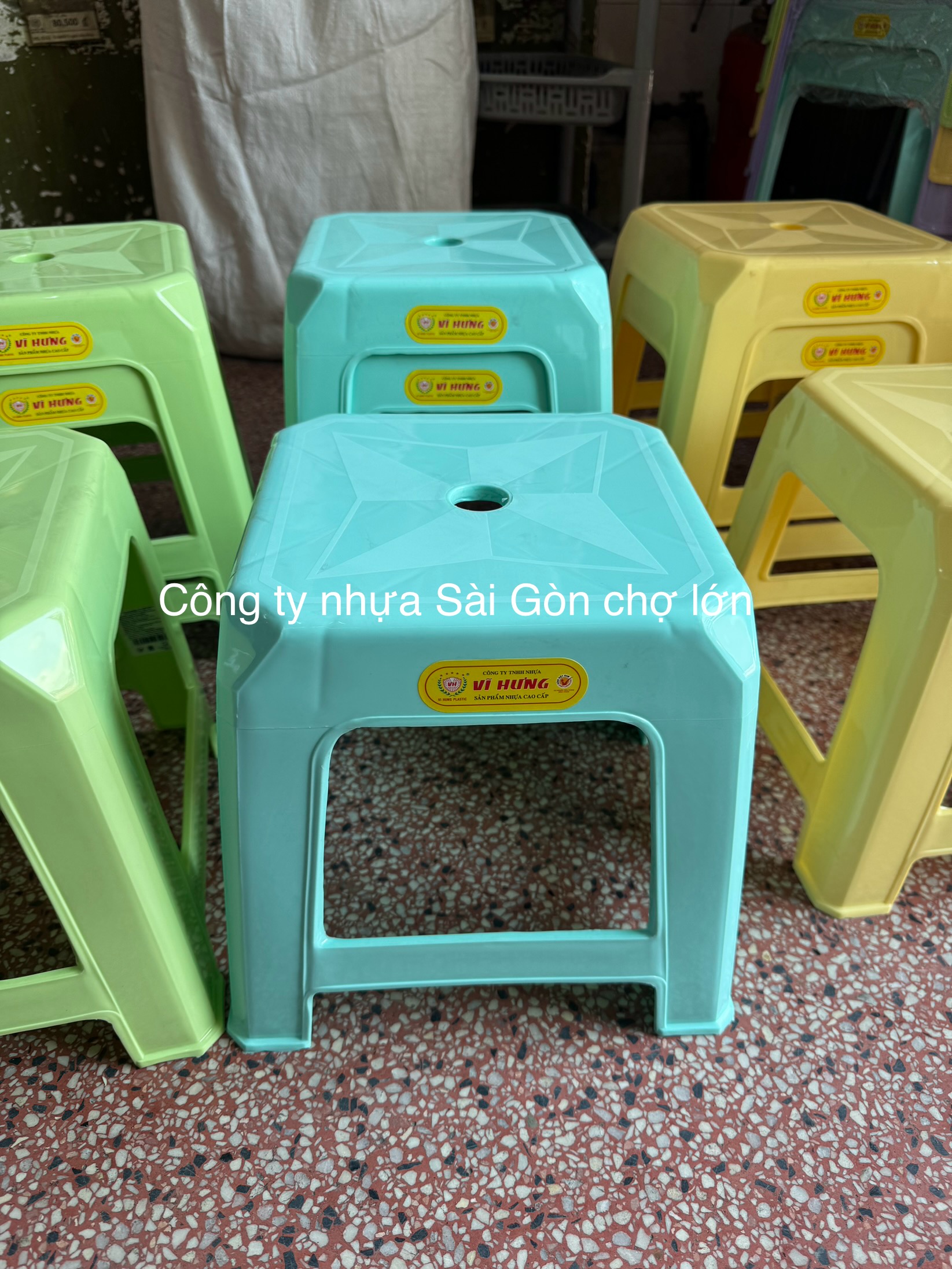 Ghế lùn kiểu màu passter cao cấp nhựa vĩ hưng