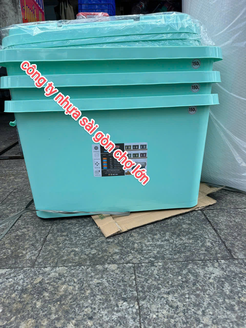 Thùng đa năng 150 lít bánh xe Vĩ Hưng