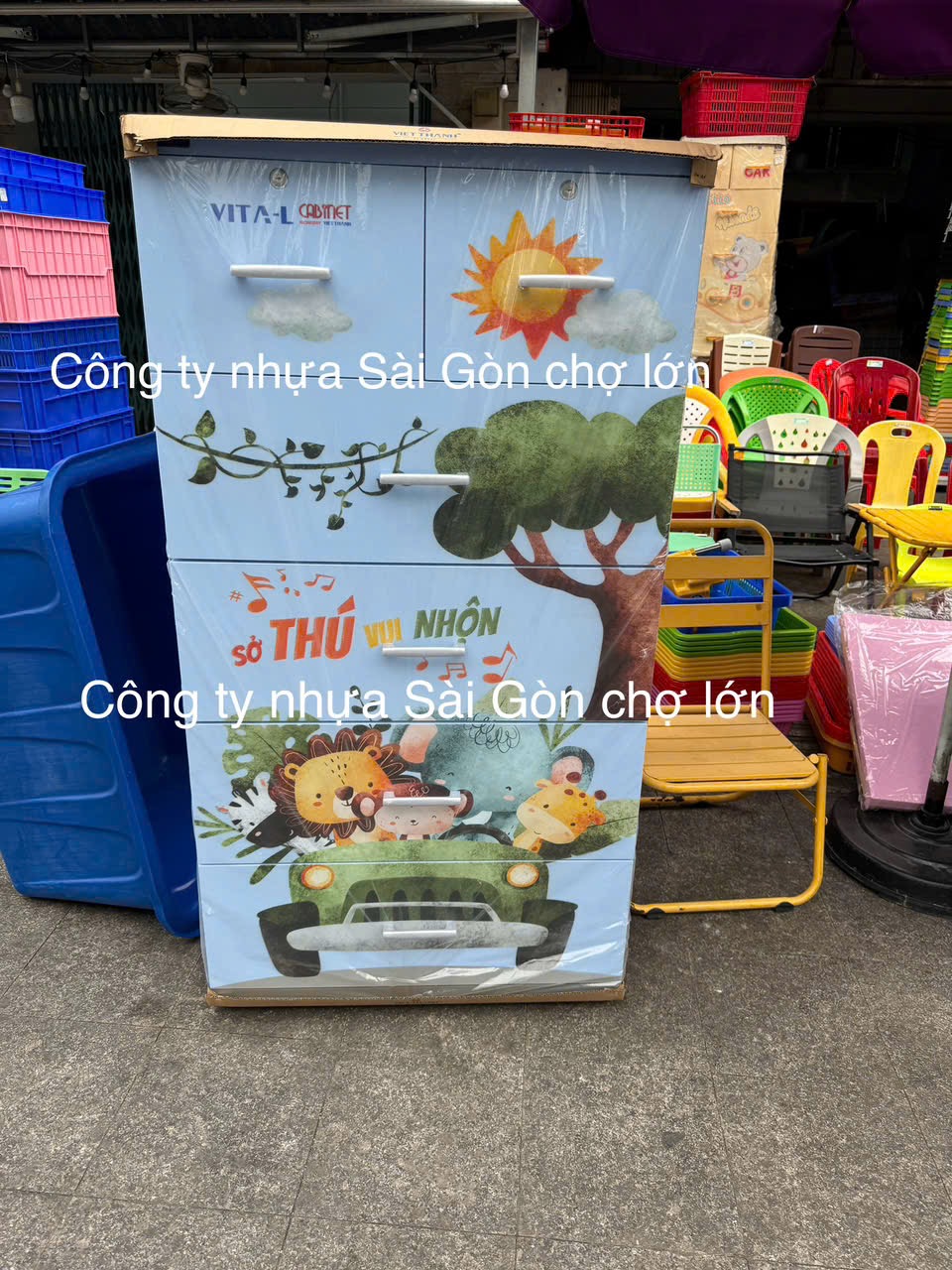 Tủ nhựa 5 ngăn sở thú vui nhộn Việt Thành
