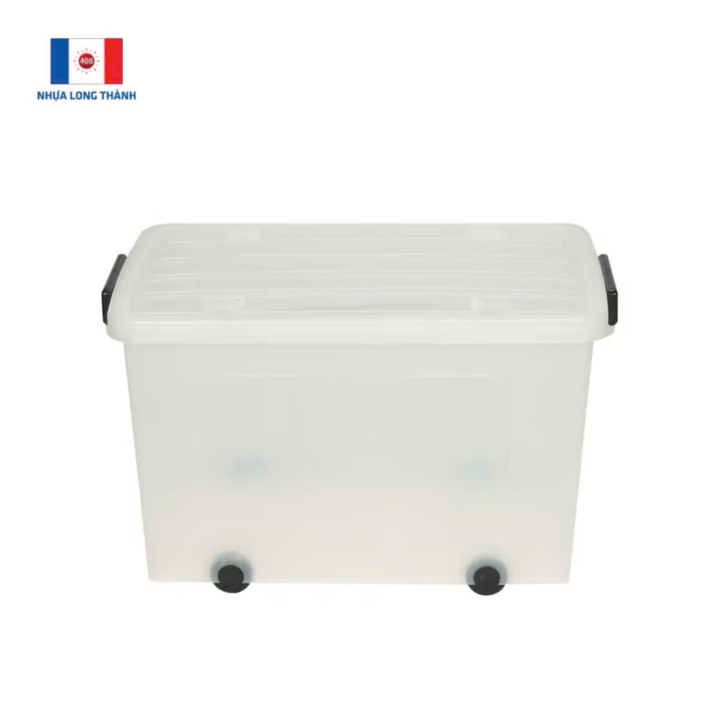 Thùng nhựa trong 95 lít có bánh xe Long Thành