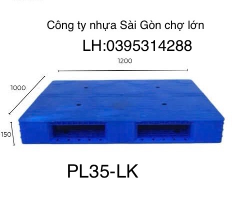Pallet liền khối mặt bít PL35-LK(1200×1000×150mm)