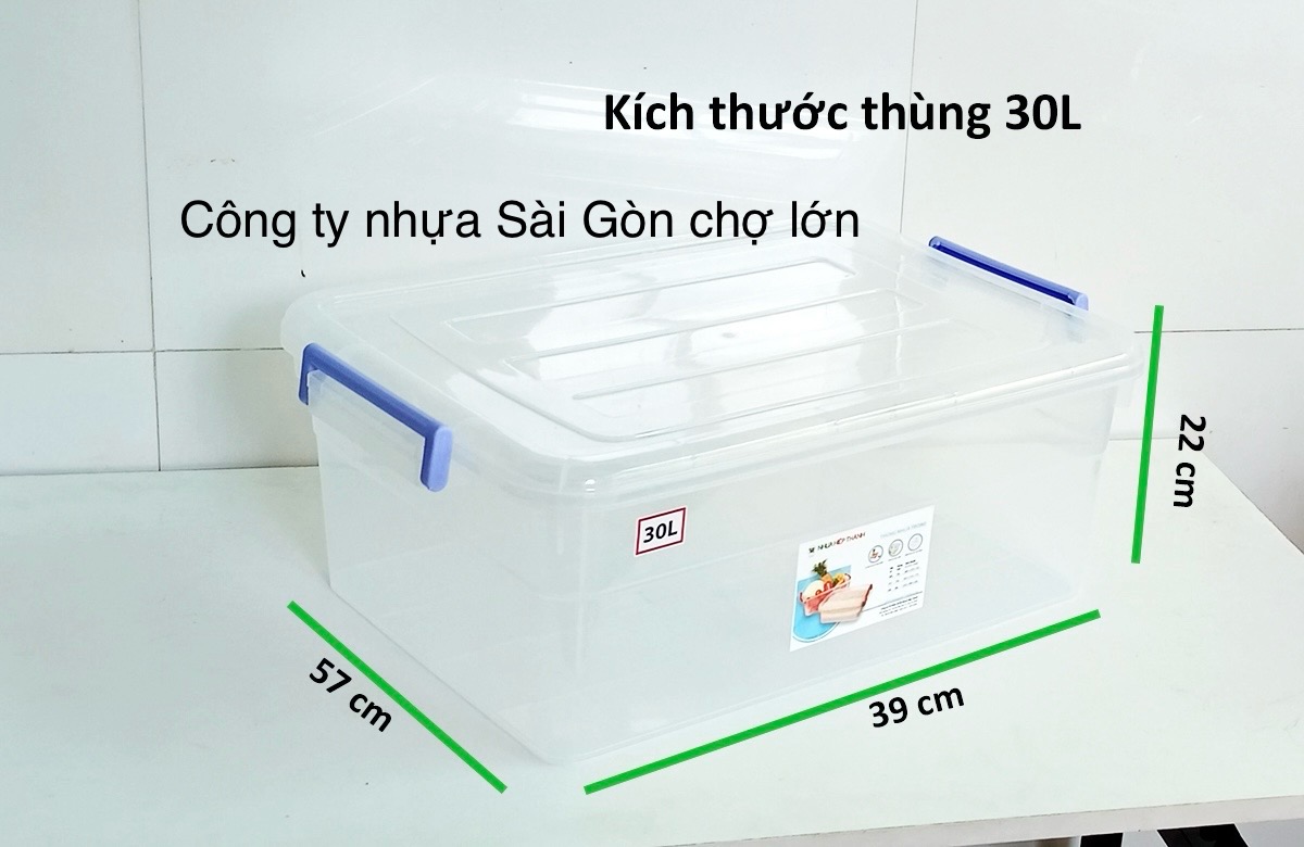 Thùng nhựa trong 30 lít Hiệp thành