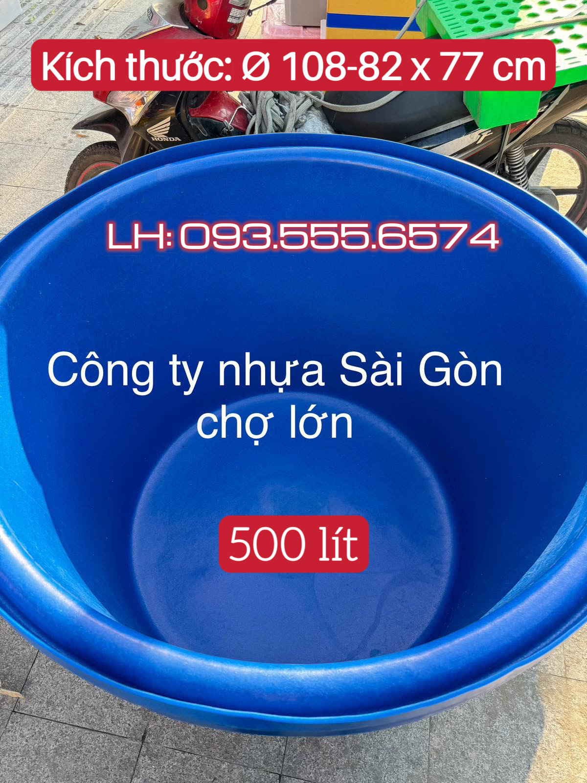 Thùng tròn nuôi cá 500 lít (108*82*77cm) 1 lớp và 2 lớp🌸