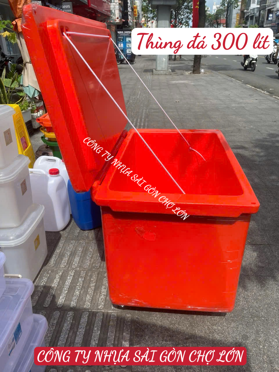 Thùng đá Thái Lan 300 lít nhập khẩu Hoa Sen bản lề ( nhập khẩu chính ngạch )🪷