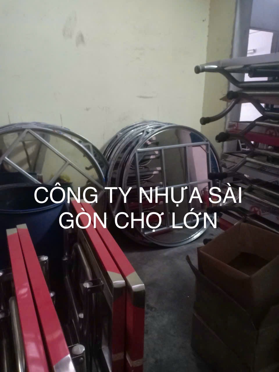 Mặt bàn inox  1m2 chân rời cho đám cưới