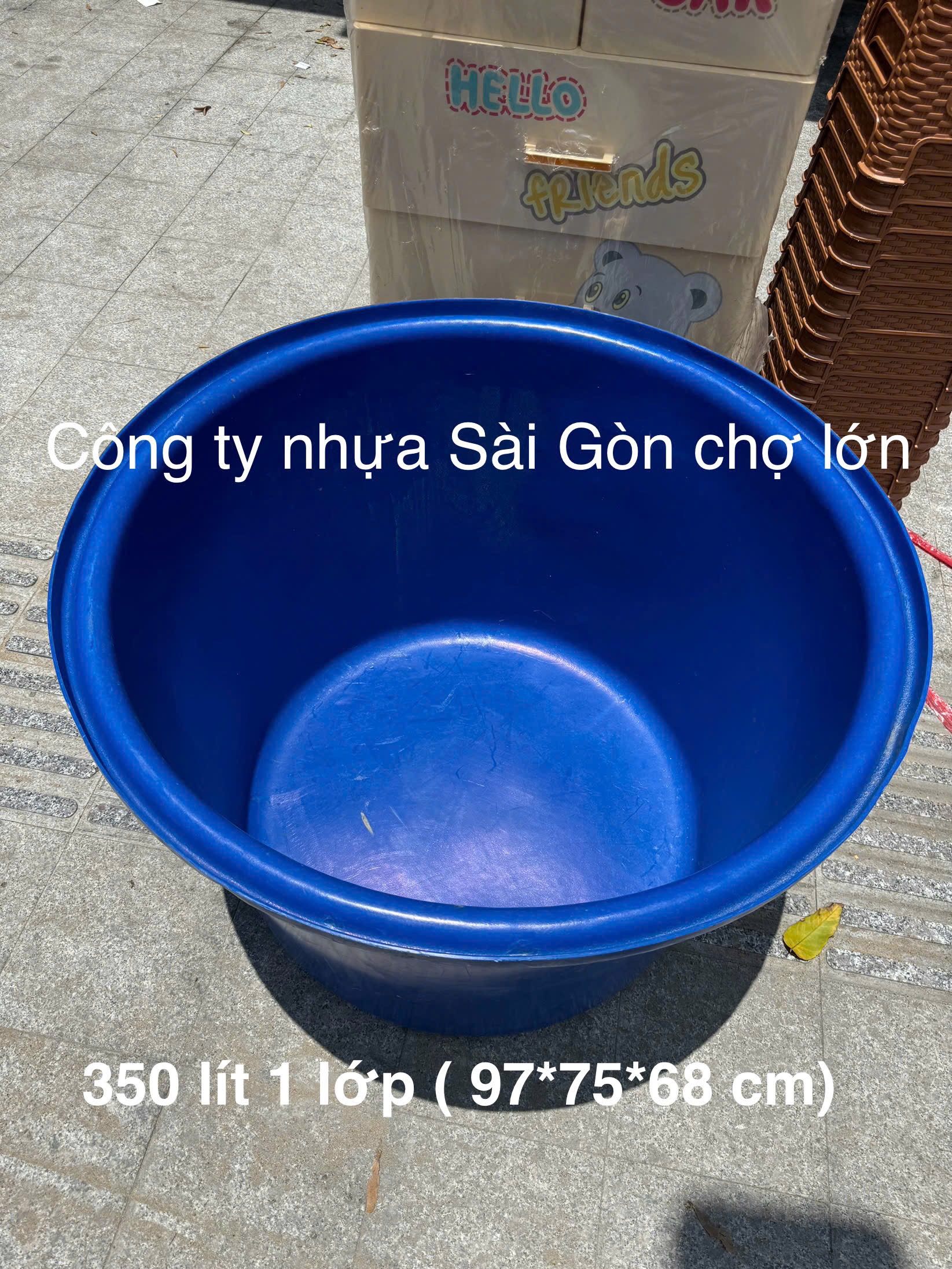 Thùng tròn nuôi cá 350 lít ( 97*75*68 cm) 1 lớp và 2 lớp 🌸
