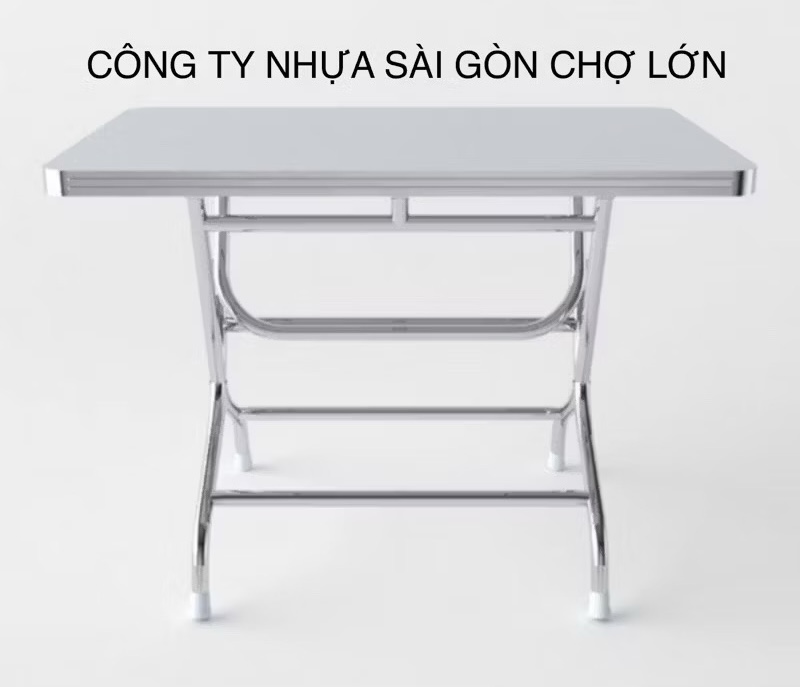 Bàn inox  DELI qui phúc  inox 201 ( hình chữ nhật)