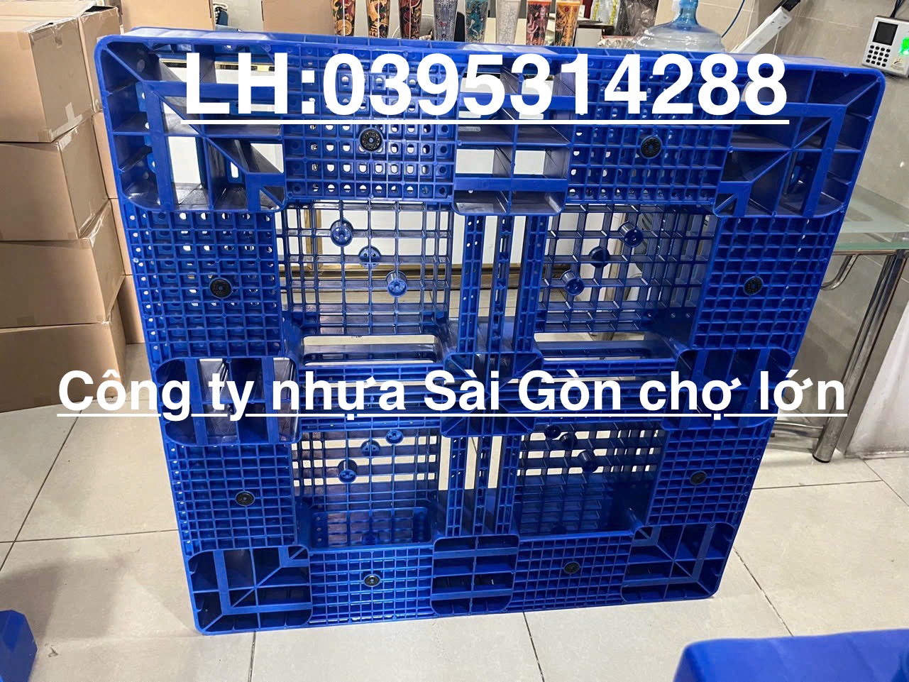 Pallet nhựa PL16-LK Long Thành(120*120*15 cm)