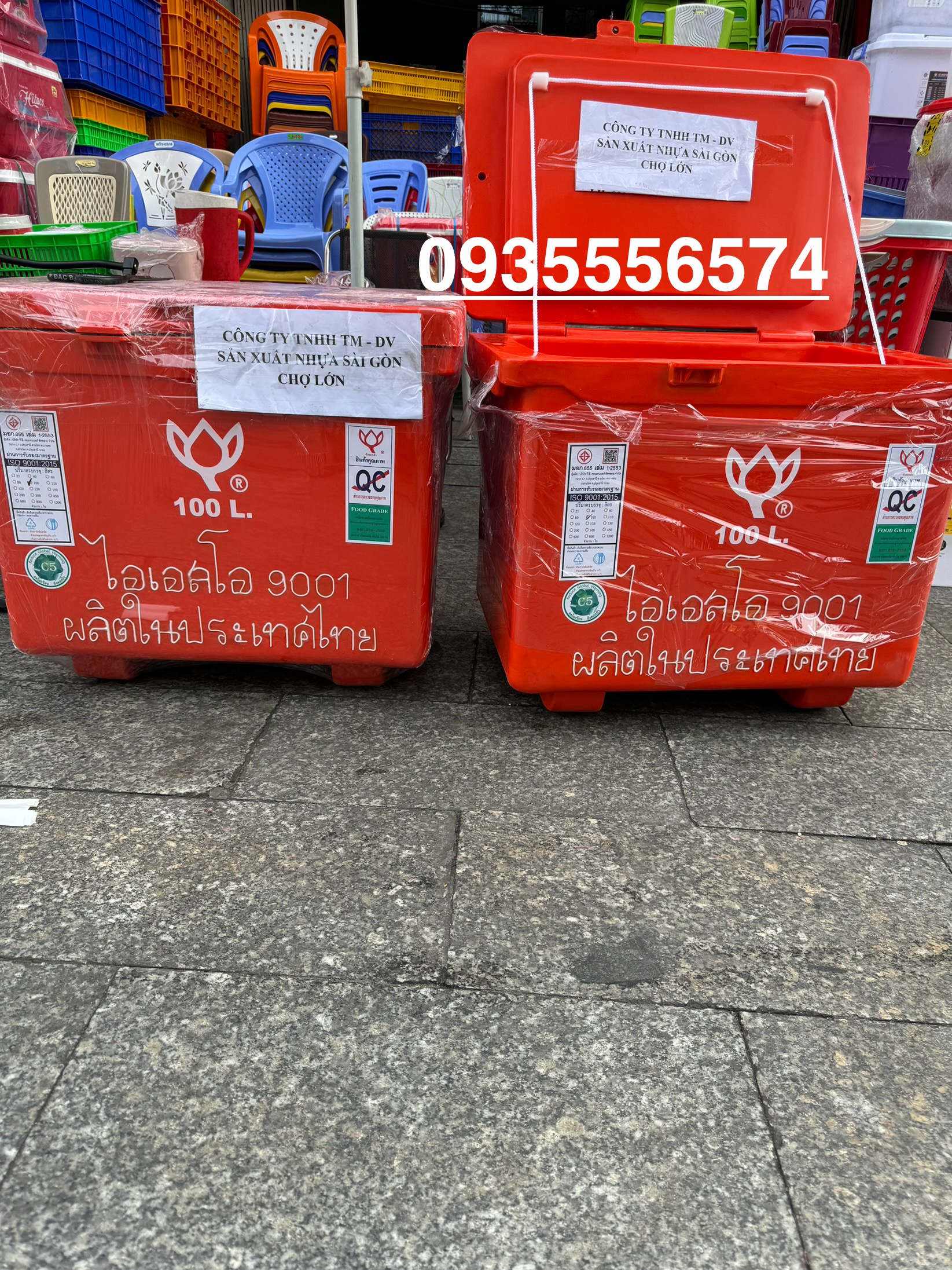 Thùng đá thái Lan 100 lít nhập khẩu Hoa sen