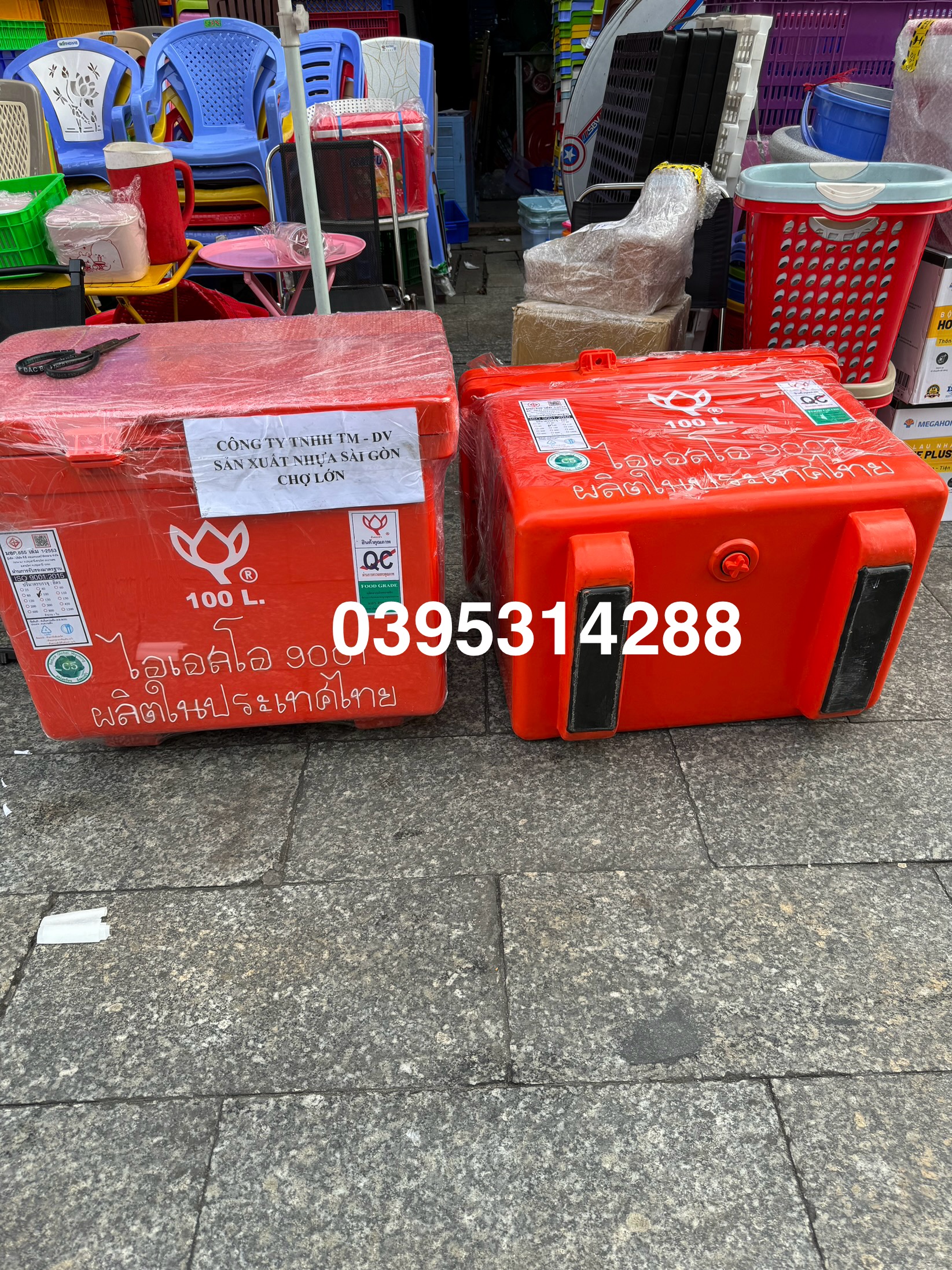 Thùng đá thái Lan 100 lít nhập khẩu Hoa sen