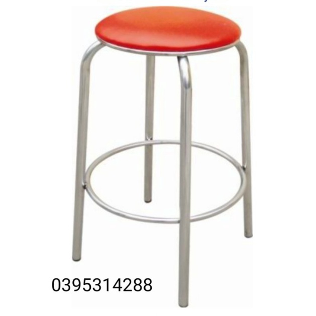 ghế đẩu inox có nệm cao cấp