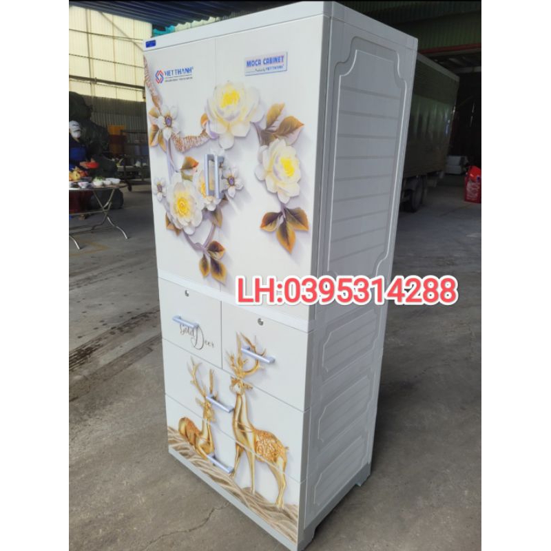 Tủ treo đồ MOCA  2 cánh 3 ngăn con Nai vàng cao cấp Việt Thành