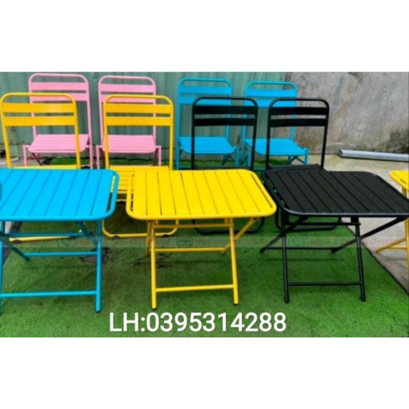 Combo 5 ghế xếp cafe sắt qui phúc cao cấp