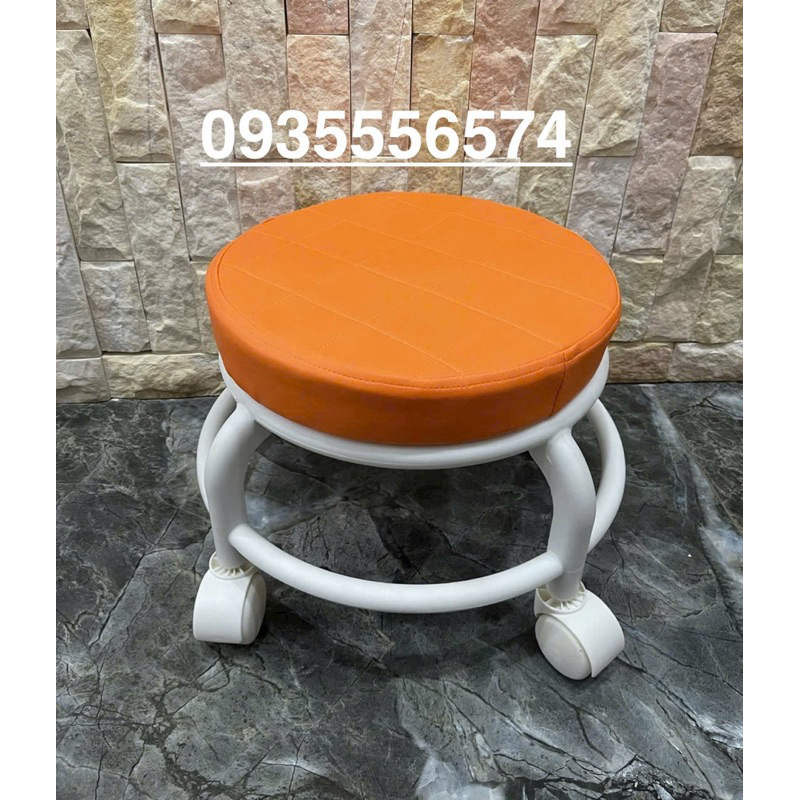 GHẾ TRÒN MINI XOAY CÓ BÁNH XE  360 độ nhập khẩu